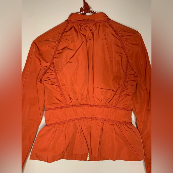 BCBG MaxAzria, Orang, XXS Jacket, 100% Polyester, wind braker, fashion, draped - Picture 5 of 8